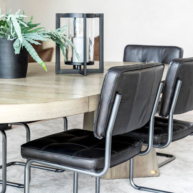 Hovedbilde Artwood Carlos Spisestol Skinn Black Taupe