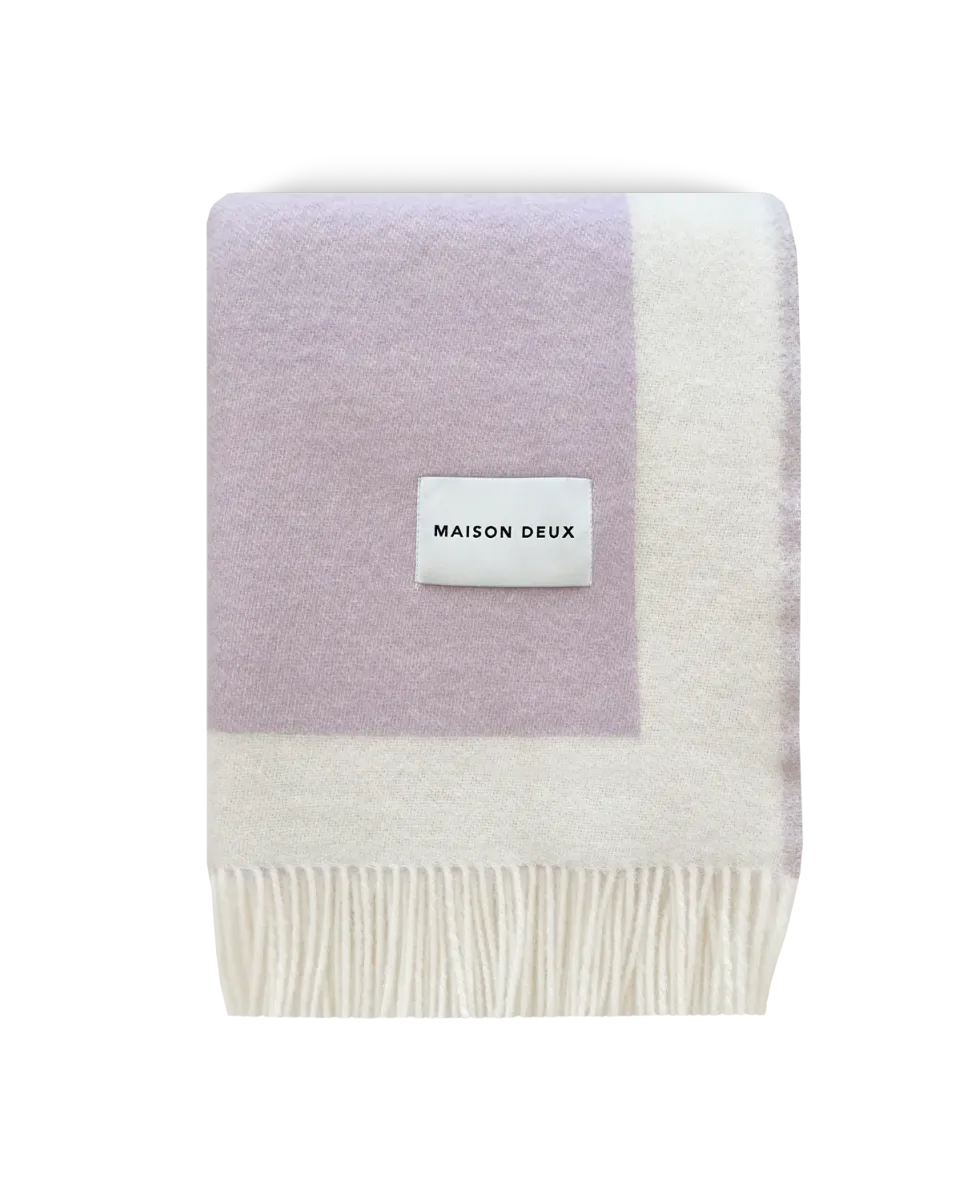 Maison Deux Color Block Pledd Lilla