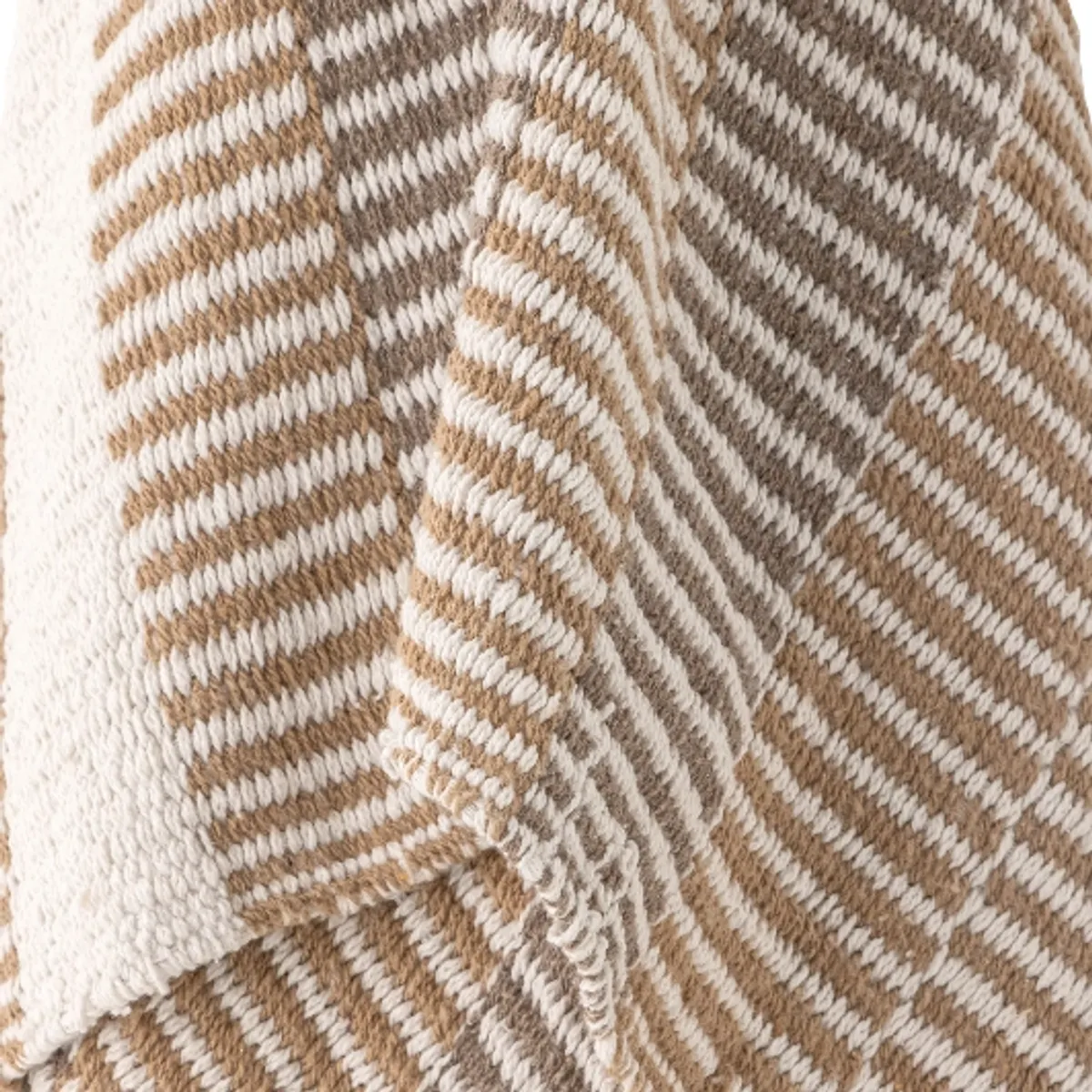 Bloomingville Isnel Pledd Beige/Hvit 130x160 cm