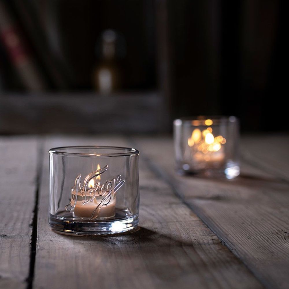 Hadeland Glassverk Norgesglass Telyslykter 2 stk