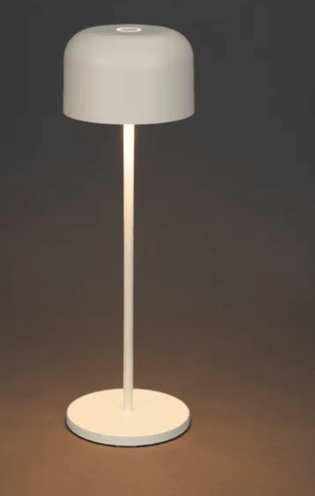 Trend Collection Lille bordlampe – oppladbar og dimbar, hvit 36 cm