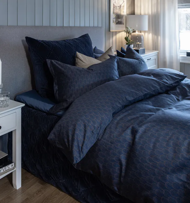 Hovedbilde Borås Cotton Betty Sengesett Blå 