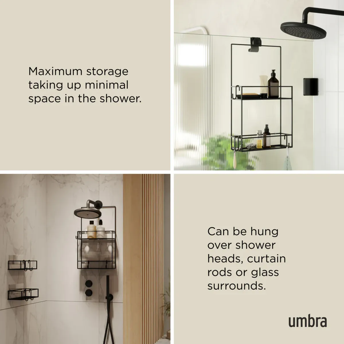 Umbra Cubiko Dusjhylle Sort