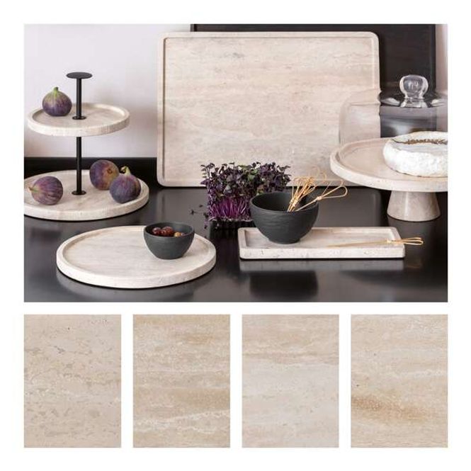 Hovedbilde Villeroy & Boch Manufacture Travertine Kakefat to ...
