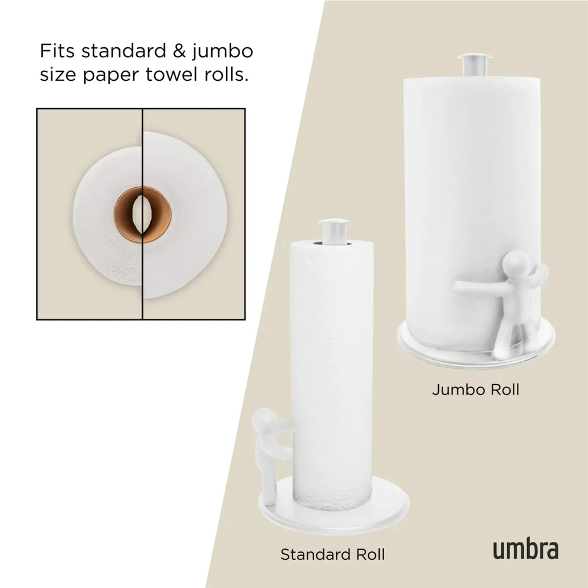 Umbra Buddy Tørkerullholder Hvit
