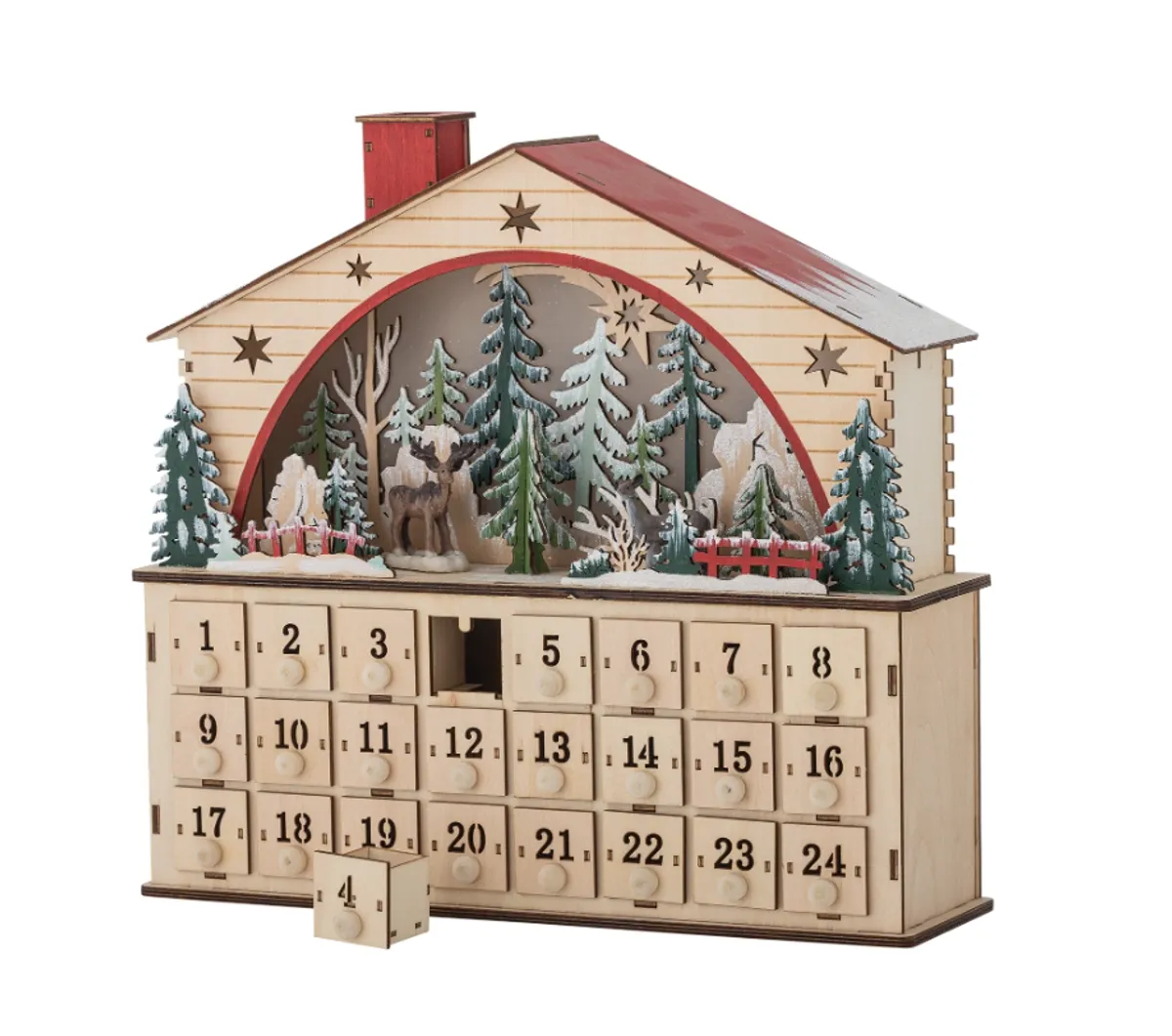 Bloomingville Melvin Adventskalender med LED-lys