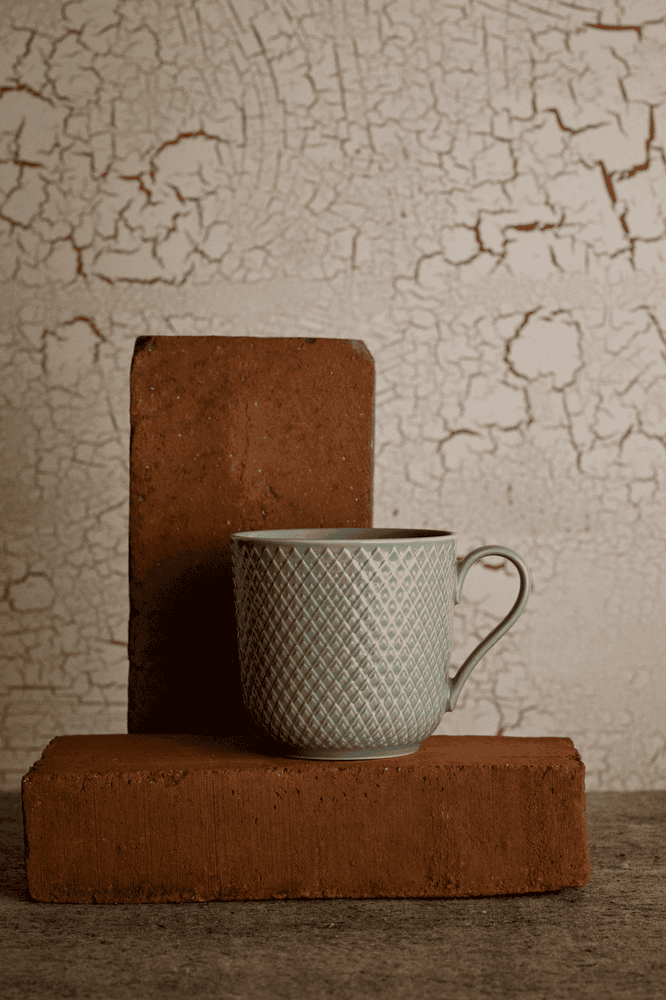 Lyngby Porcelæn Rhombe Earth Krus 2 pk Hvit/Grønn