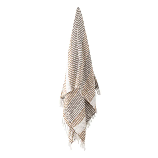 Hovedbilde Bloomingville Isnel Pledd Beige/Hvit 130x160 cm