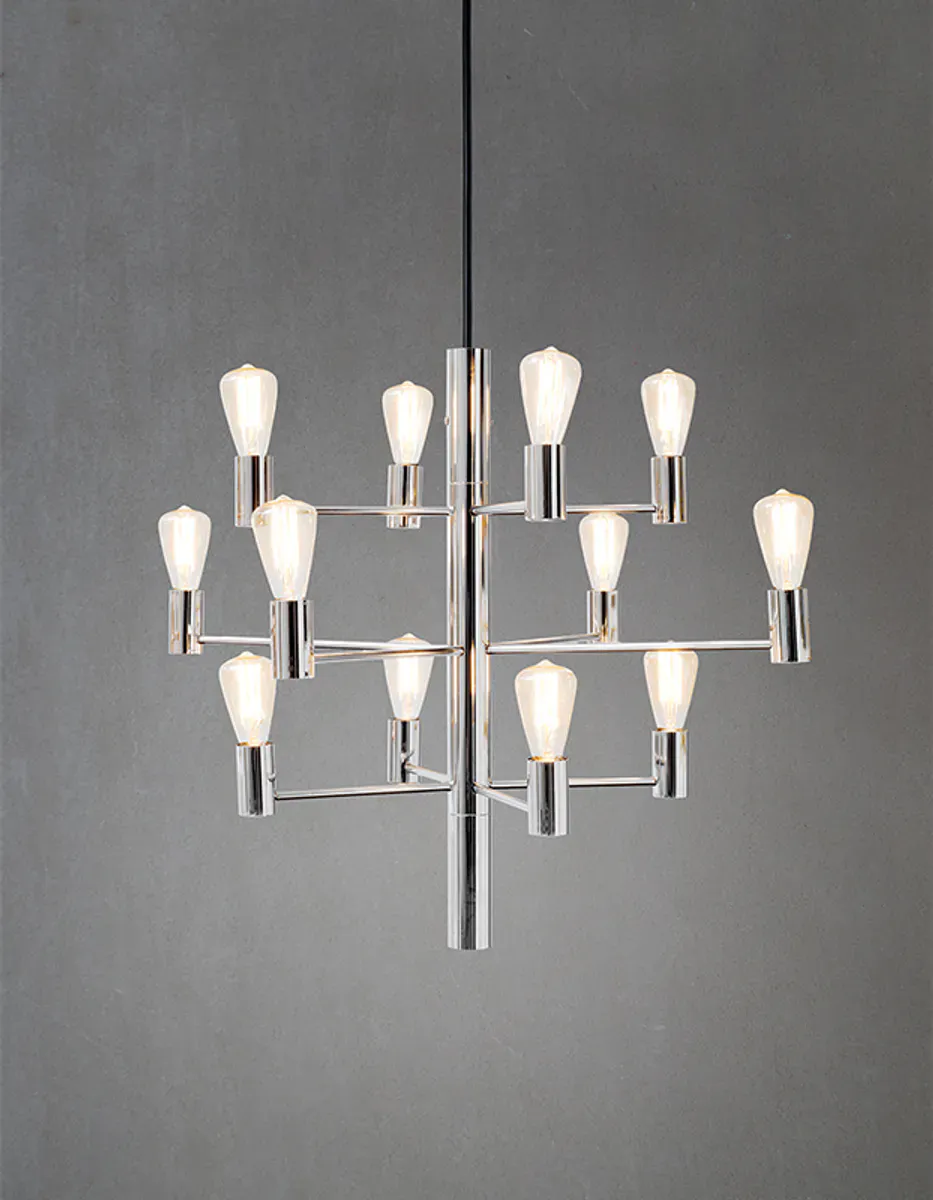 Herstal Manola Lysekrone (12) Krom dim LED