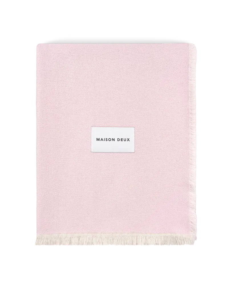 Maison Deux Check Bold Pledd Rosa/Gul
