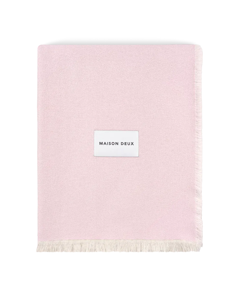 Maison Deux Check Bold Pledd Rosa/Gul