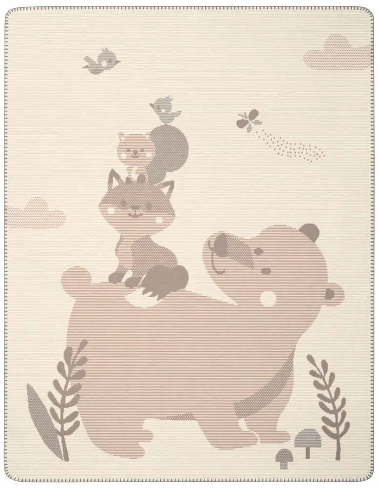 Biederlack Foxy & Friends Babypledd 75x100 cm