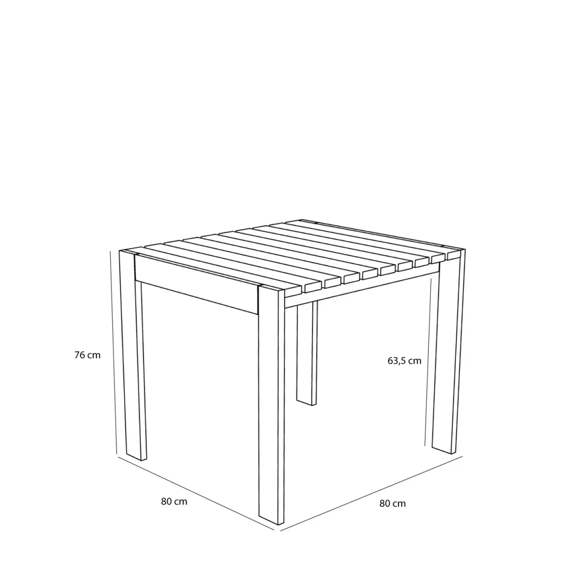 Hübsch Haus Bord Lite Brun