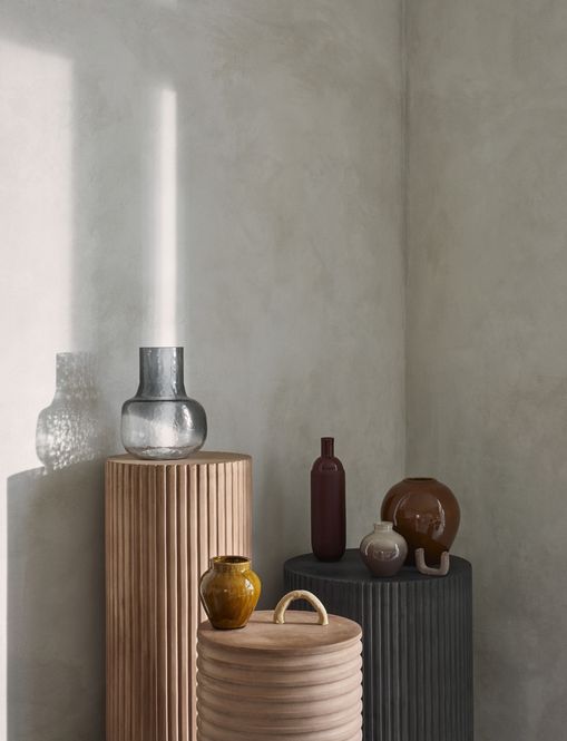 Hovedbilde Broste Copenhagen Podium Rillo H42 cm Kull