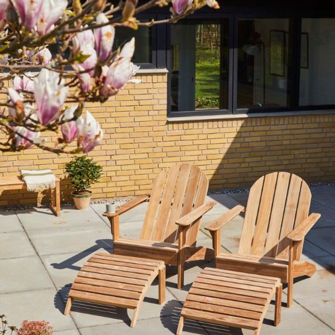 Hovedbilde Cinas Adirondack Fotskammel Teak