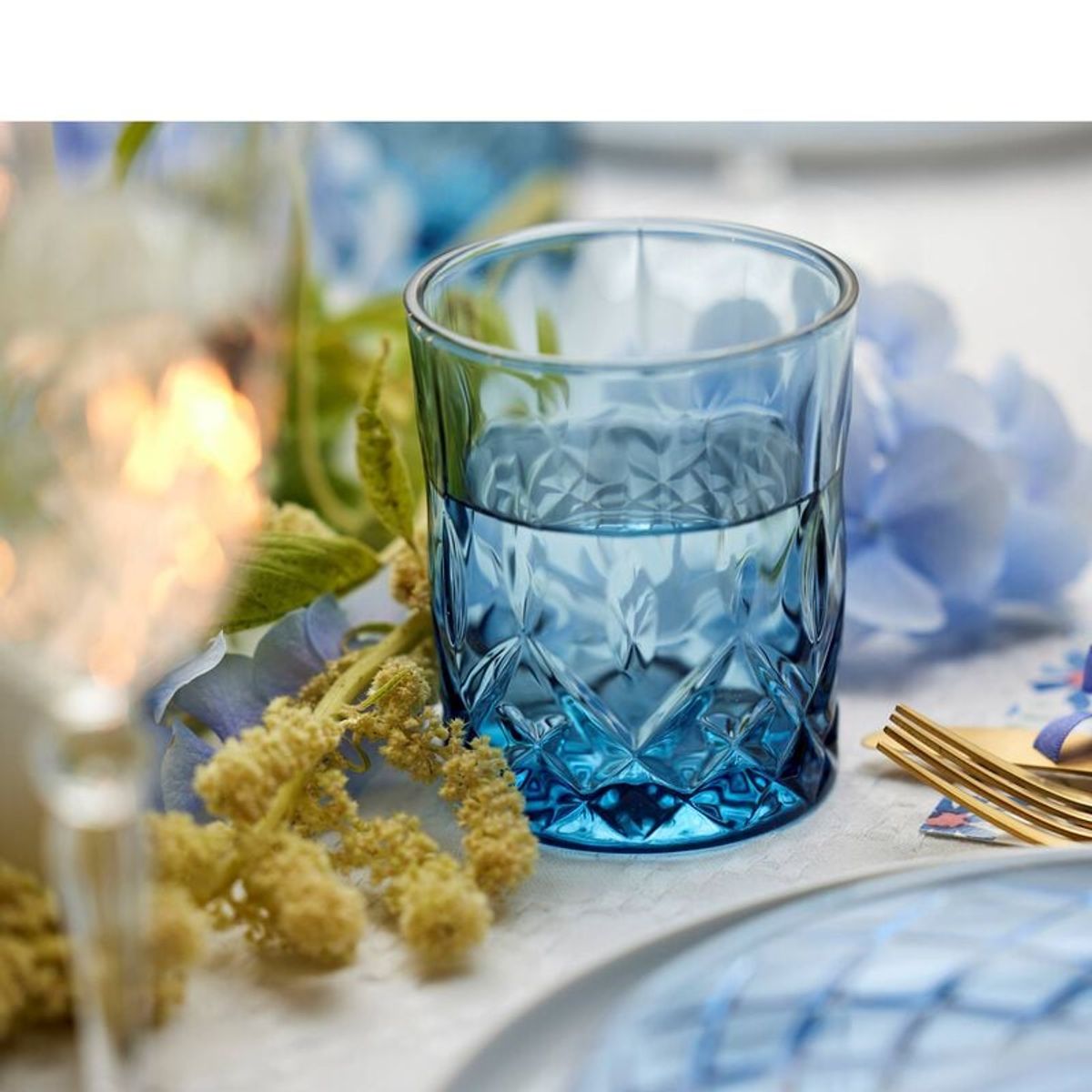 Lyngby Glas Sorrento Shotglass 4 cl 4 stk Blå