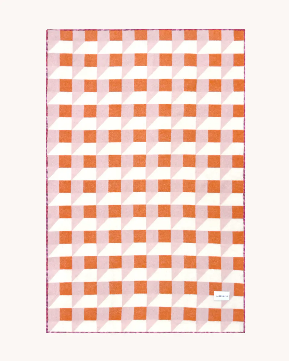 Maison Deux Cubics Pledd Rosa/Orange