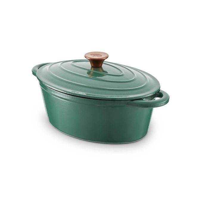 Hovedbilde Barbary & Oak Oval Støpejernsgryte Grønn 3 l