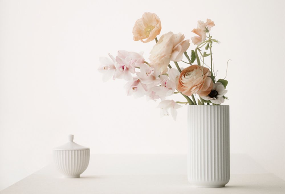 Lyngby Porcelæn Vase 8 cm hvit