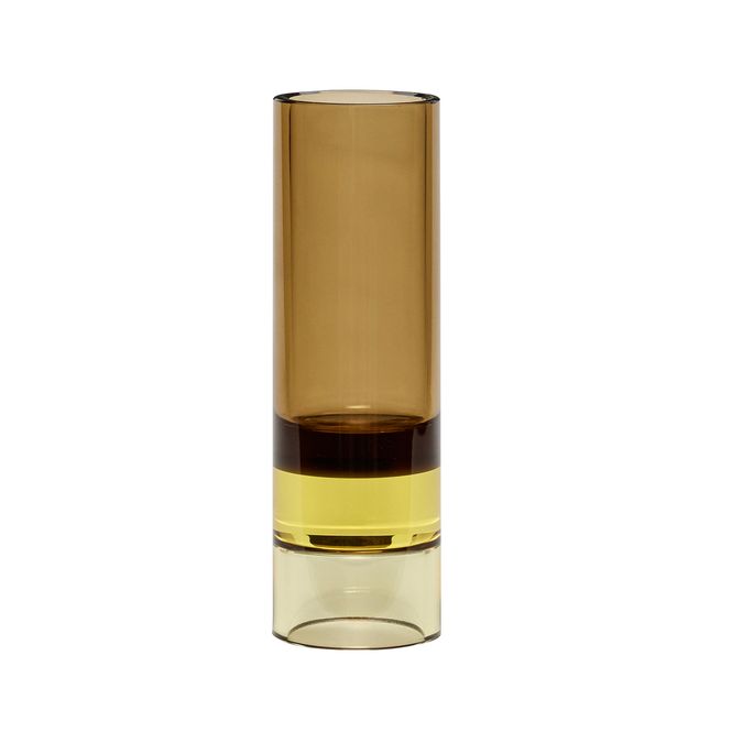 Hovedbilde Hübsch Astra Telysholder/Vase Brun/Gul