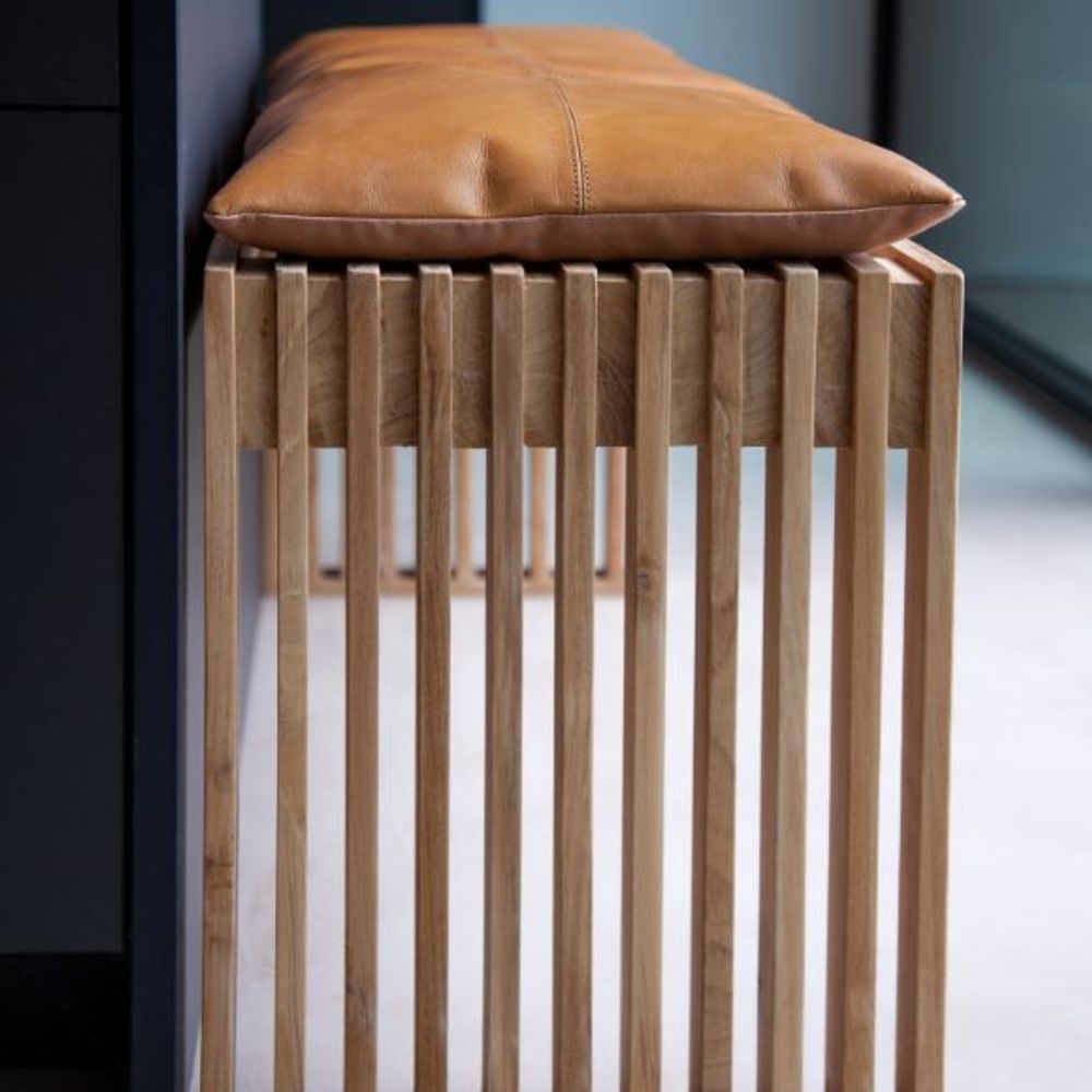 Cinas Pute til Rib Benk 3 seter Lysebrun