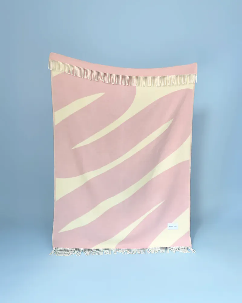 Maison Deux Swirl Pledd Krem/Rosa