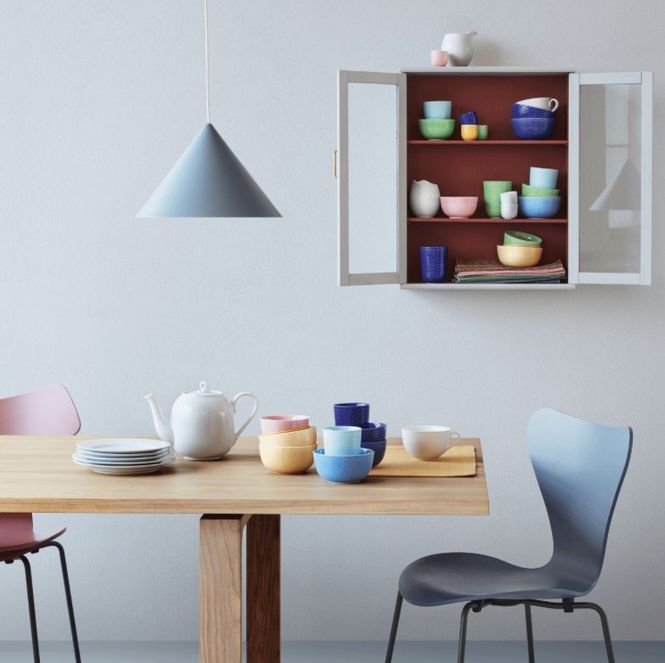 Hovedbilde Lyngby Porcelæn Rhombe Color Eggeglass Mørk Blå ...