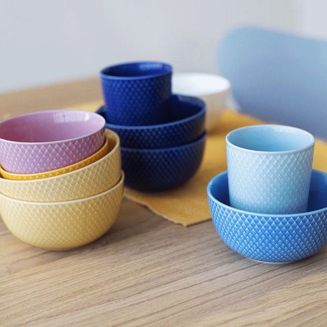 Hovedbilde Lyngby Porcelæn Rhombe Color Skål Sand Ø13 cm