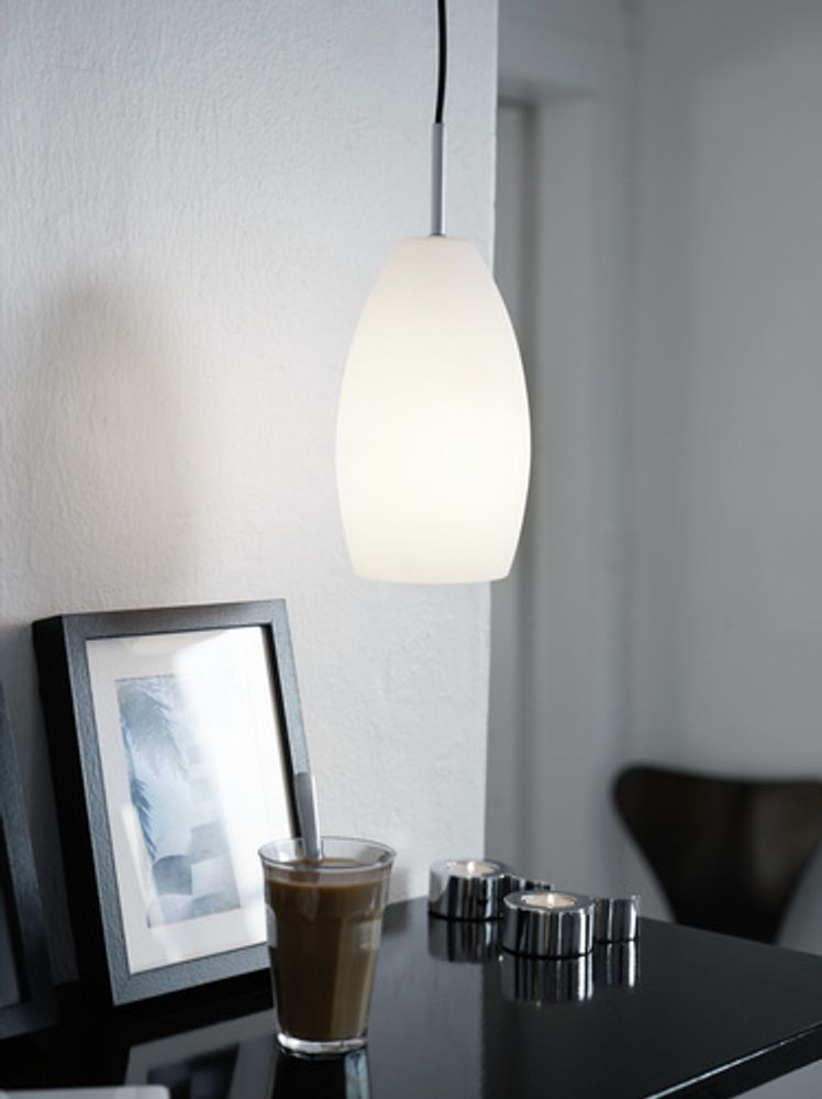 Herstal Granat pendel Hvit glass