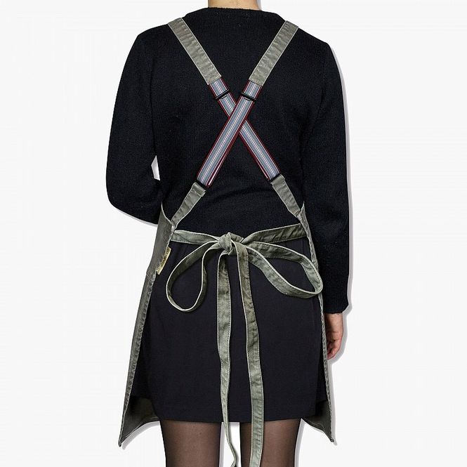 Hovedbilde Dutchdeluxes Suspender Forkle Canvas Grey-Green