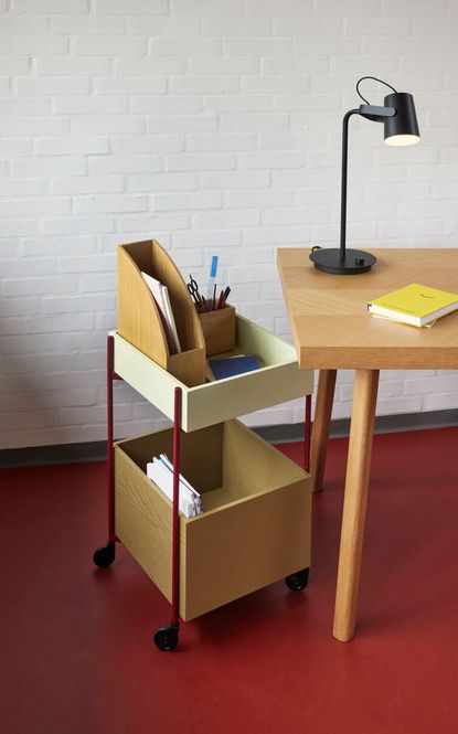 Hovedbilde Hübsch Fresh Trillebord FSC Kakhi / Burgunder