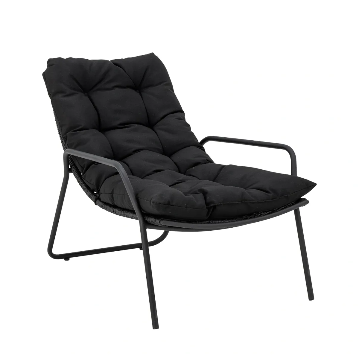 Bloomingville Boel Loungestol med Fotskammel Sort