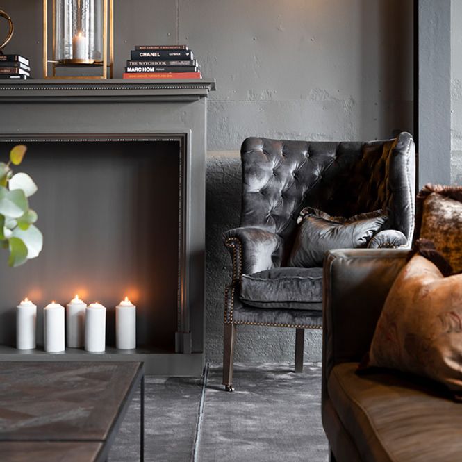Hovedbilde Artwood Churchtown Hvilestol Avanna Dark Grey
