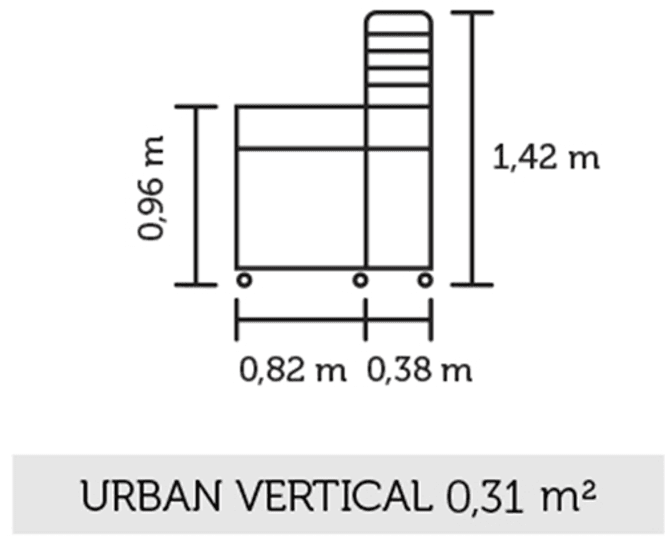 Hovedbilde Juliana Urban Vertical Drivhus Herdet Glass Sort ...