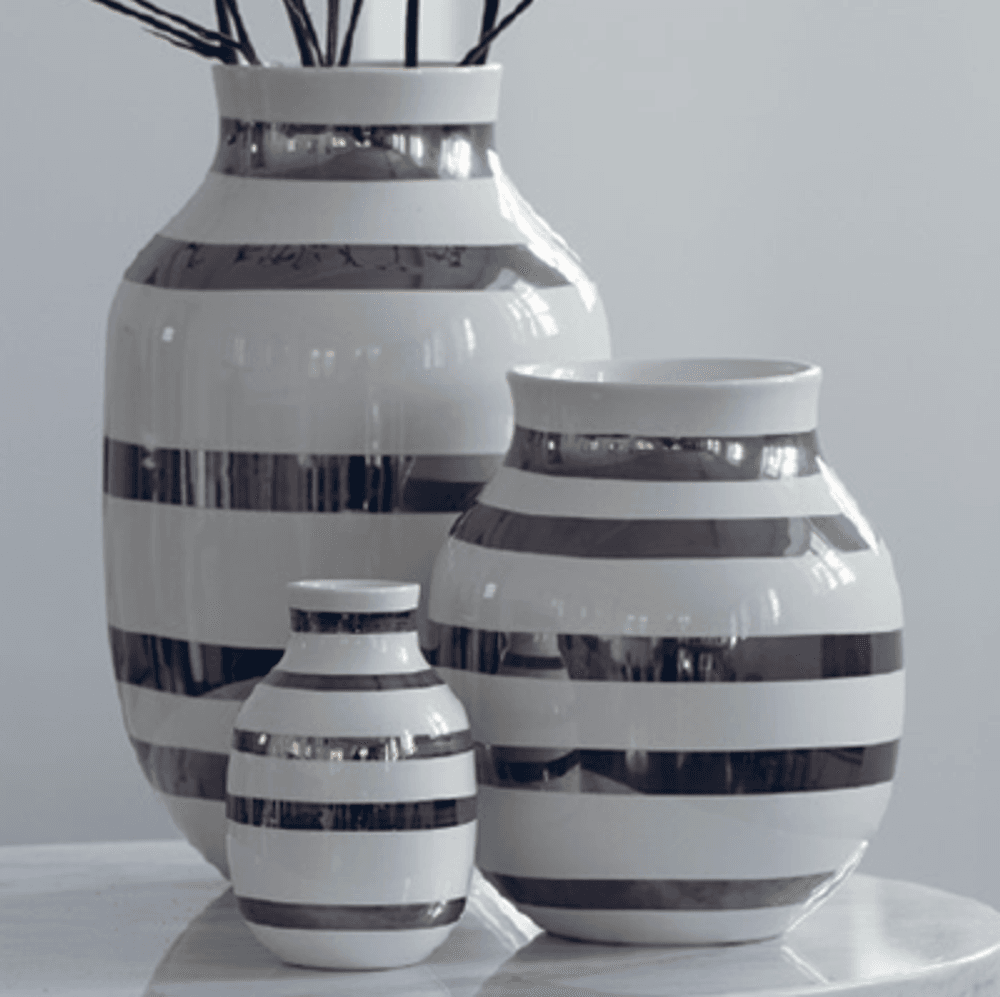 Kähler Omaggio vase sølv 20 cm