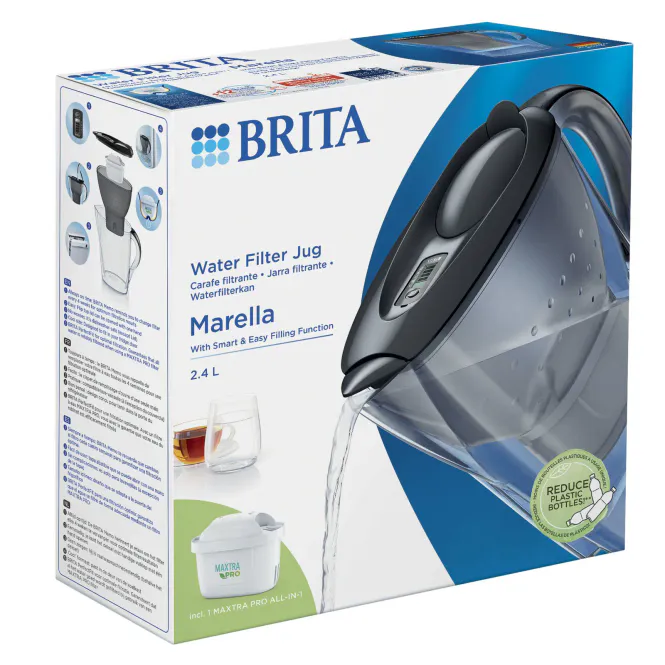 Hovedbilde Brita Marella kanne med filter grå 2,4 l