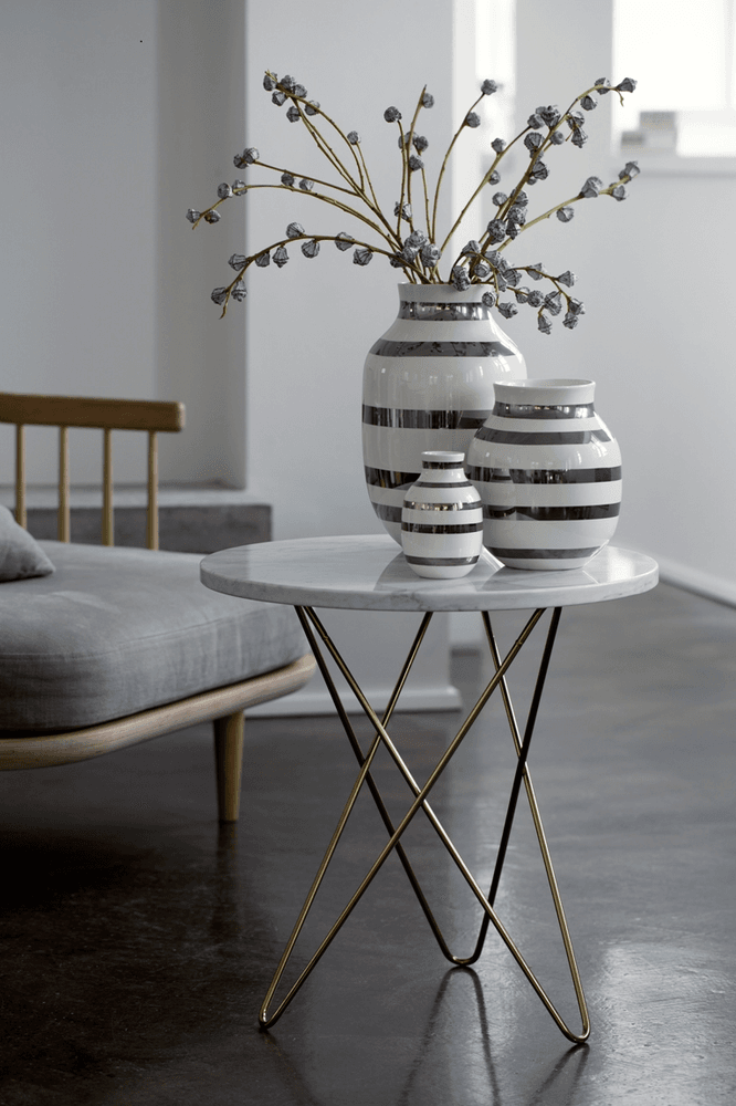 Kähler Omaggio vase sølv 20 cm