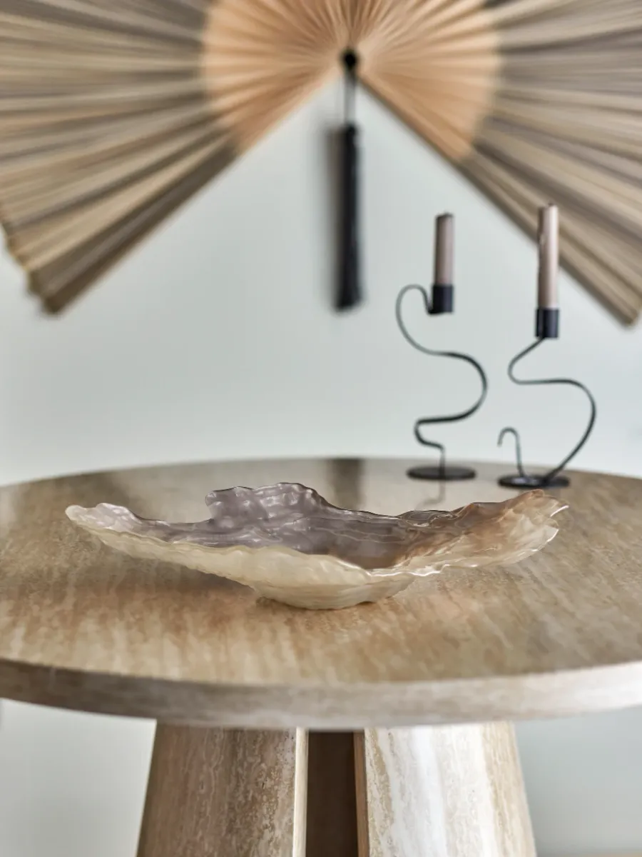 Bloomingville Aiku Skål Glass Beige