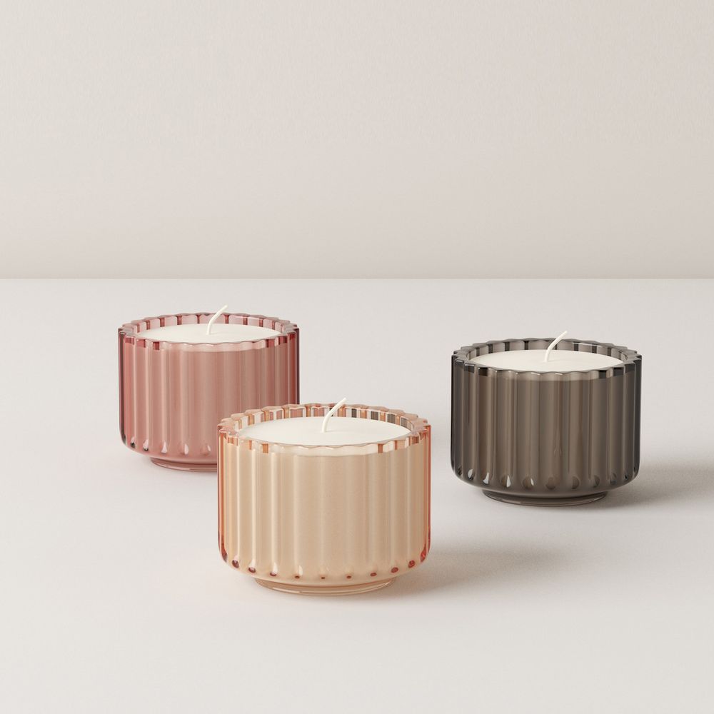 Lyngby Porcelæn Telysholder Glass Blå Liten H5,5 cm