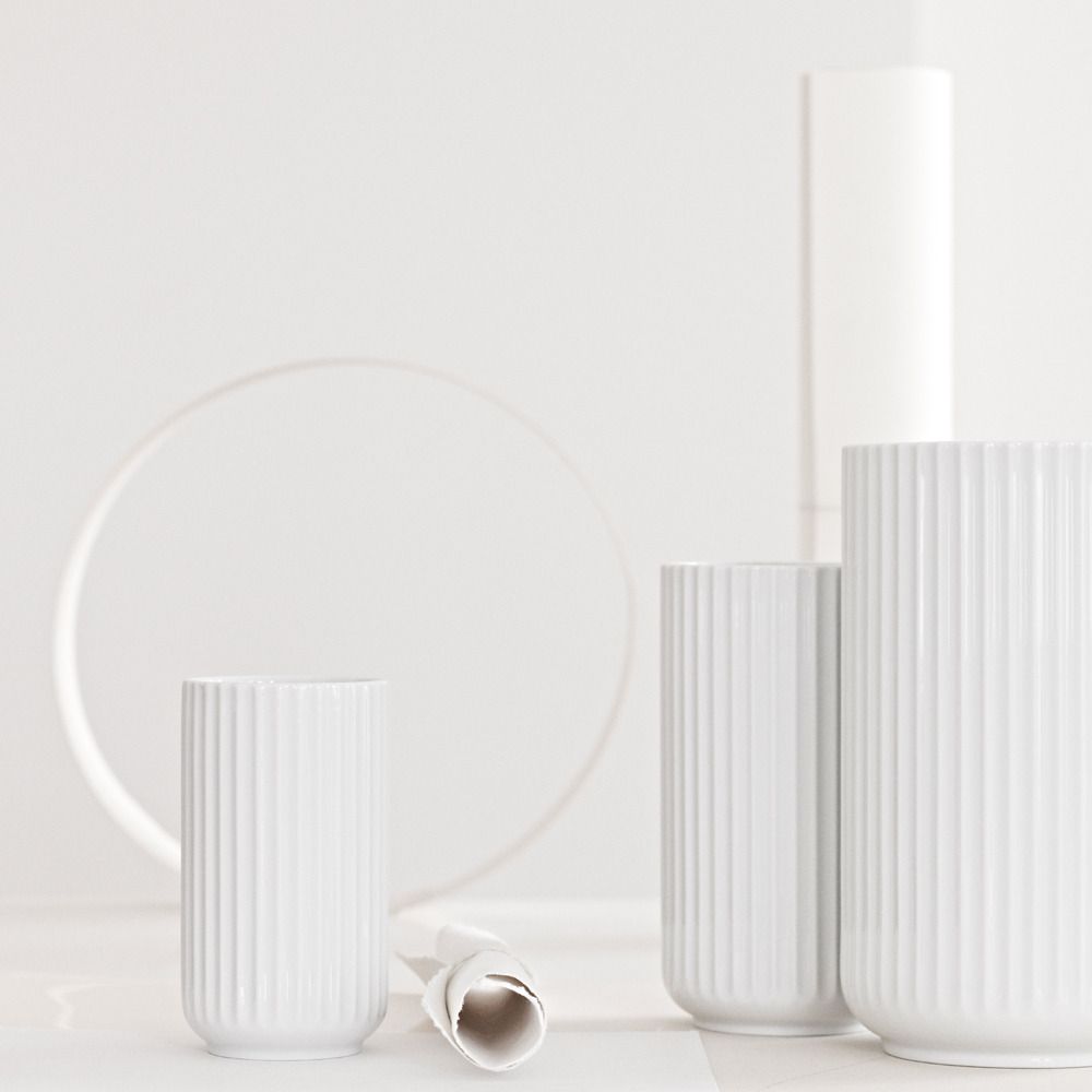 Lyngby Porcelæn Vase 8 cm hvit