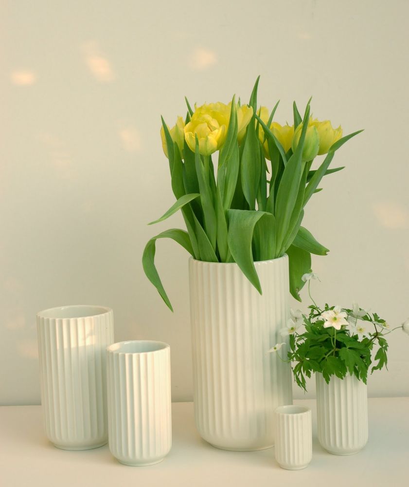 Lyngby Porcelæn Vase 8 cm hvit