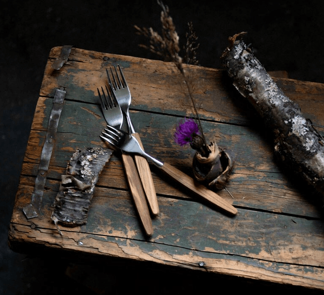 Hovedbilde Skaugum Bestikk Teak Spisegaffel