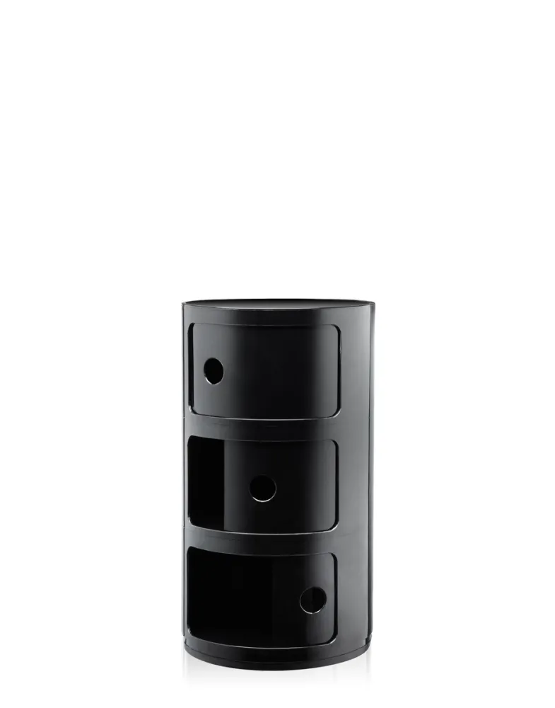 Kartell Componibili Oppbevaring med 3 rom Sort