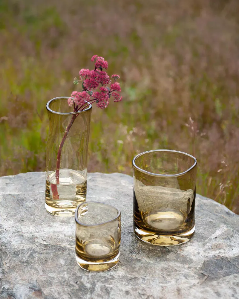 Hadeland Glassverk Sine Vase H20,5 cm Kakao