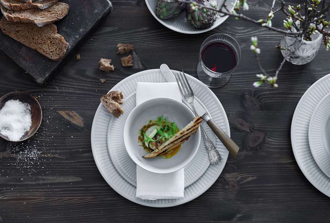 Hovedbilde Pillivuyt Plissé tallerken flat hvit - 20 cm