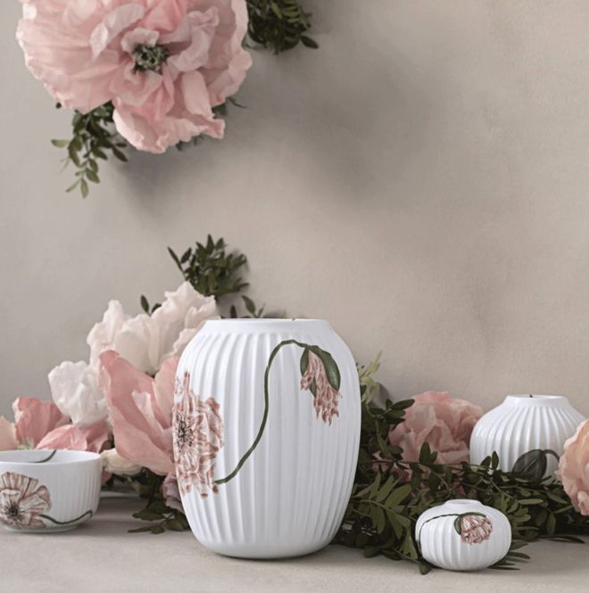 Hovedbilde Kähler Poppy Vase Hvit H21 cm