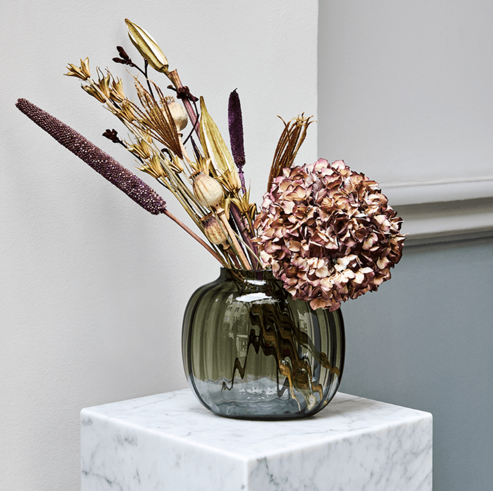 Holmegaard Primula Oval Vase smoke H17,5
