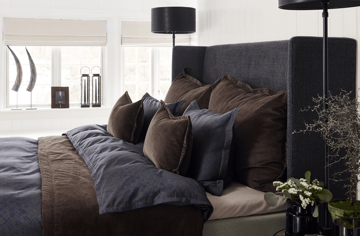 Halvor Bakke Frogner sengesett 140×200 cm/50×70 cm  Blå/Midnight Blue