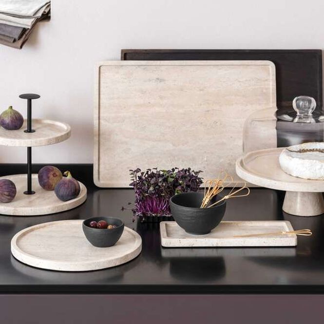 Hovedbilde Villeroy & Boch Manufacture Travertine Kakefat to ...