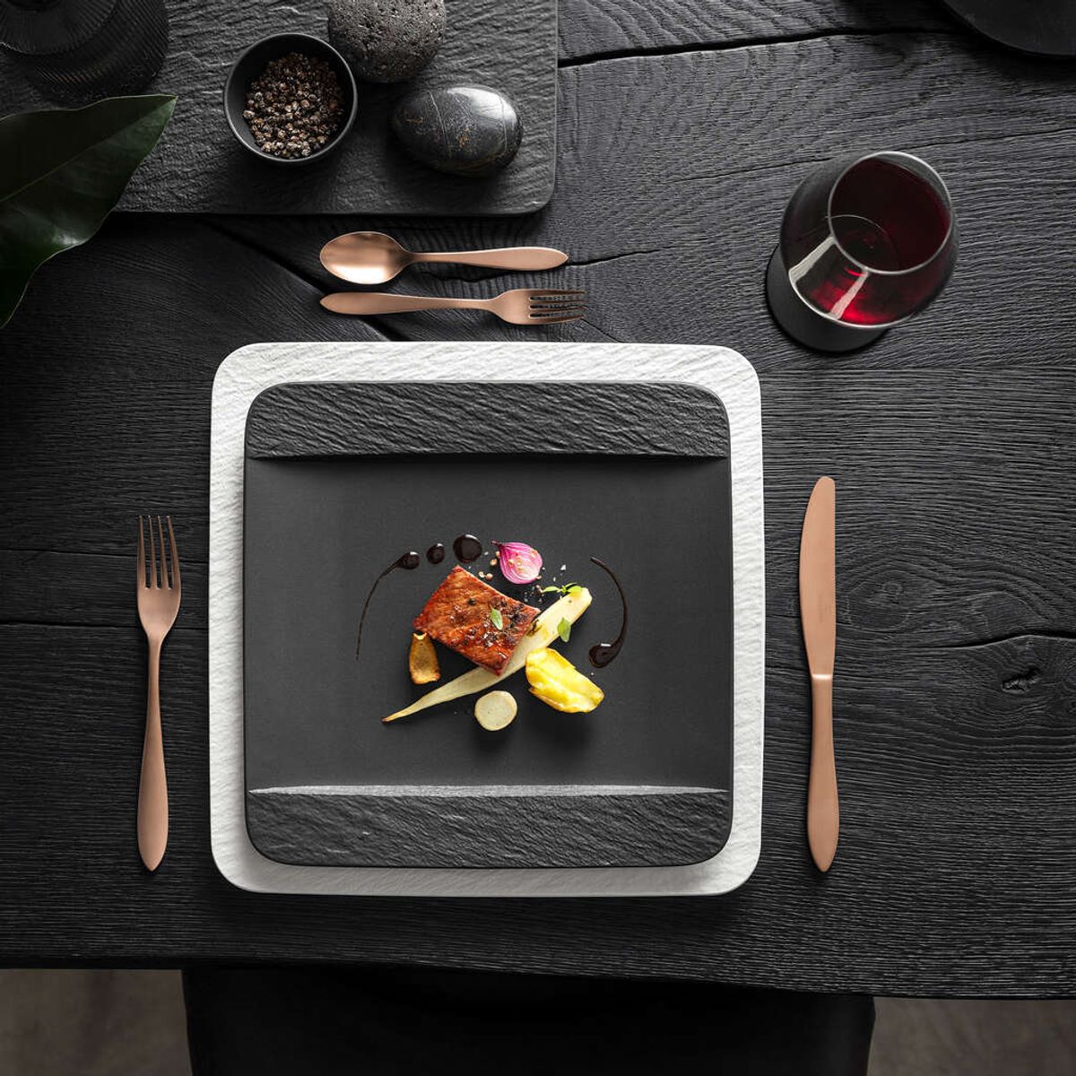 Villeroy & Boch Manufacture Rock Tallerken Firkantet 28x28cm